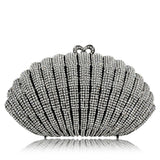 Diamond Crystal Shell Clutch