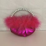 Portable Diamond-encrusted Dinner Pleated Tide Female Cross-body Cloud Bag