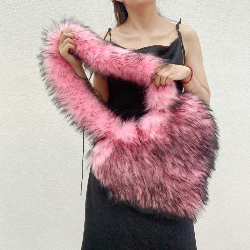 Big Fluffy Heart Crossbody Bag