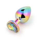 Colorful Heart-shaped Metal Butt Plug Set Sexy Toys