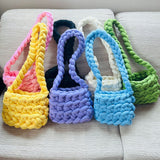 Woven Soft Glutinous Space Twist Braid Iceland Wool Shoulder Bag