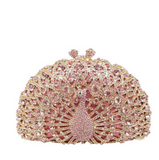 Peacock Dinner Bag Rhinestone Clutch Lady