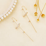 Rhinestone Piercing Ear Hanging Single