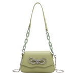 Macaron Rhinocele Bow One Shoulder Underarm Portable Crossbody Bag