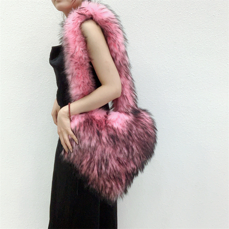 Big Fluffy Heart Crossbody Bag