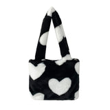 Fashion Love Heart Womens Furry Fluffy Bag